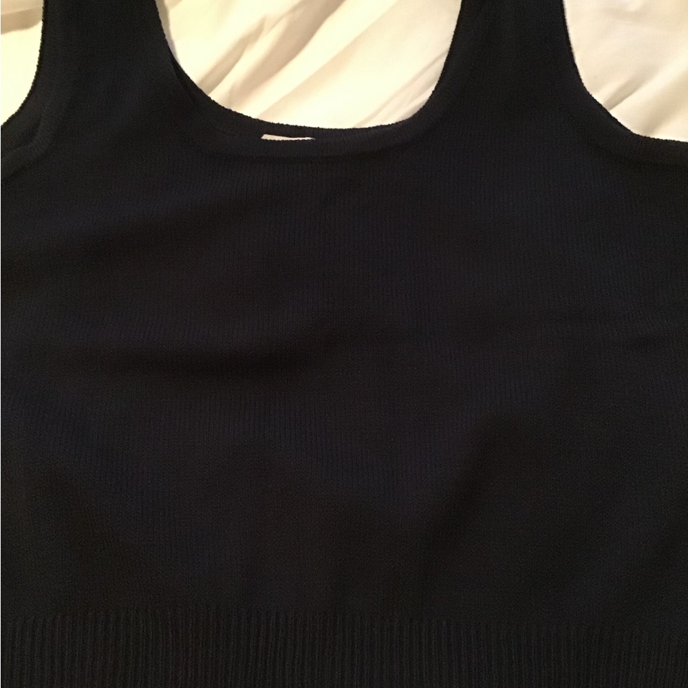 St. John Santana Knit Navy Tank Top